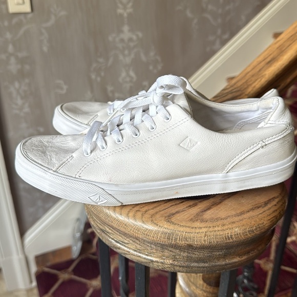 Sperrys ladies sneaker size 10 white very good condition men’s size 8 1/2 - Picture 14 of 15